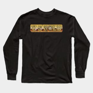 Retro Video Games US Gold Logo Vintage Long Sleeve T-Shirt